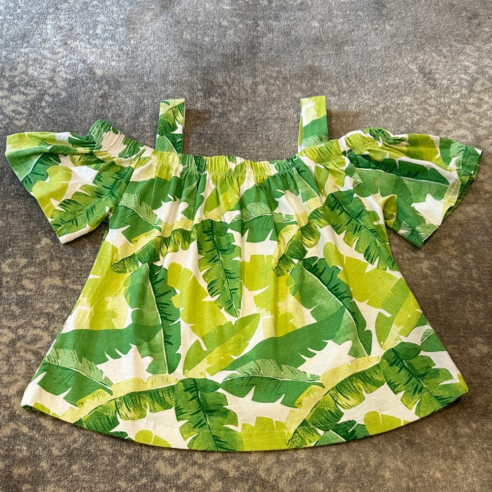 Tropical Zara and Green Kids Off-Shoulder Top Size 8